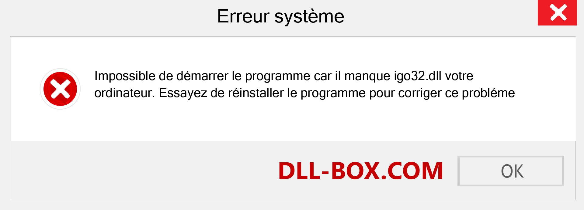 Le fichier igo32.dll est manquant ?. Télécharger pour Windows 7, 8, 10 - Correction de l'erreur manquante igo32 dll sur Windows, photos, images